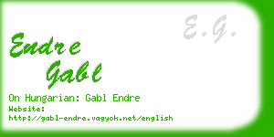 endre gabl business card